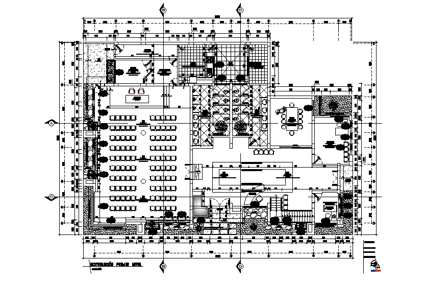 26x20m communal centre plan is given in this Autocad drawing file ...