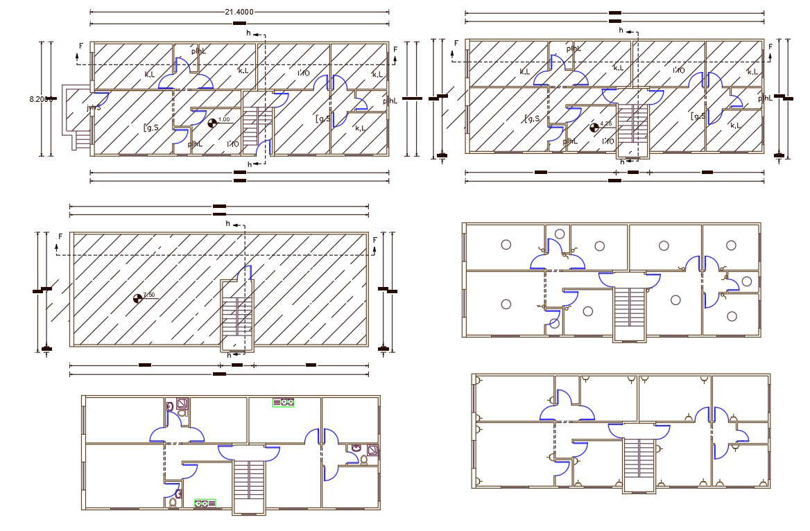 27-x-70-house-plan-for-2-bedrooms-cad-drawing-cadbull