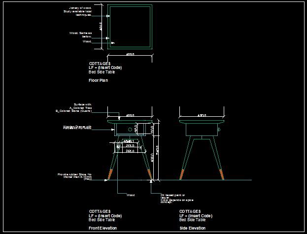Table design cad drawing is given in this cad file. Download this cad ...