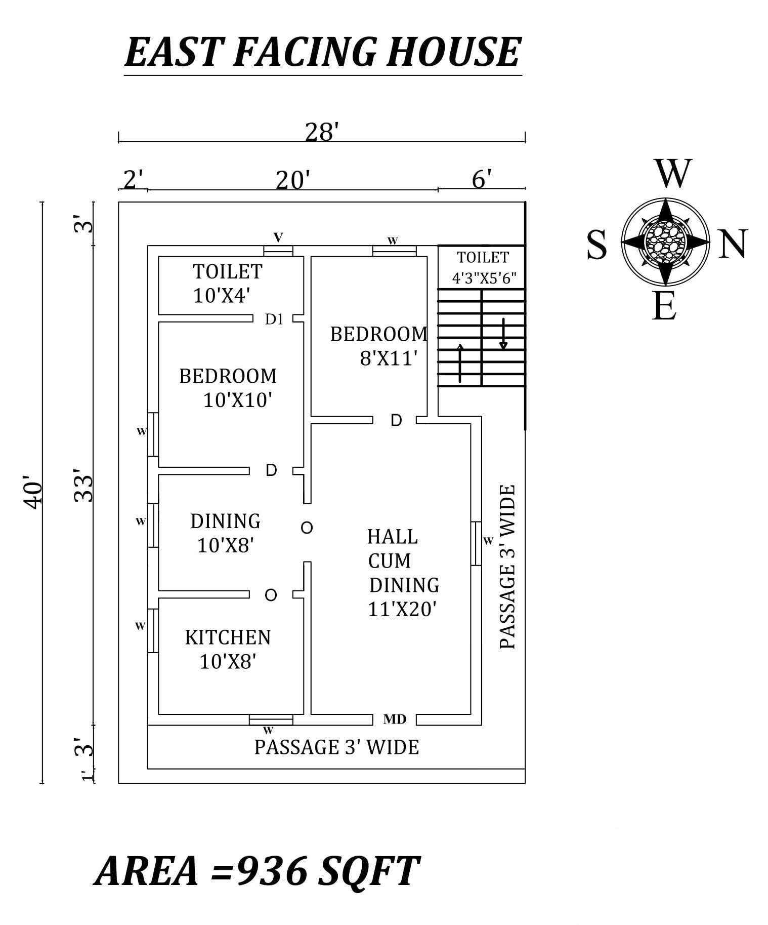 28-x40-the-perfect-2bhk-east-facing-house-plan-as-per-vastu-shastra-autocad-dwg-and-pdf-file