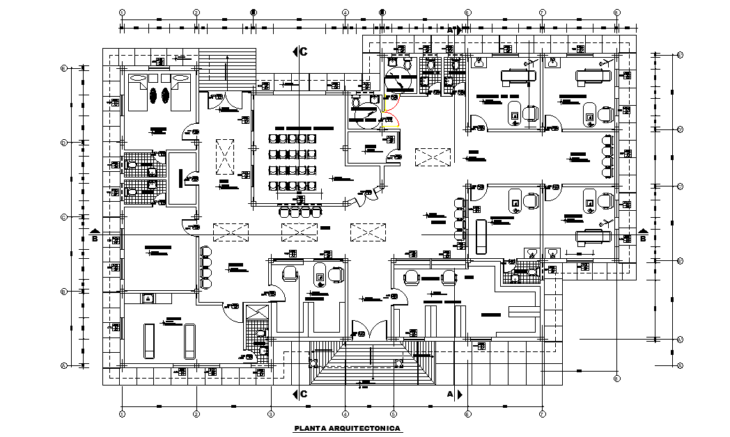 28x18m hospital plan is given in this Autocad drawing file. Download ...