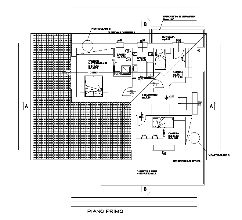 29x27 First Floor House Plan Is Given In This Autocad Drawing Model Download Now Cadbull