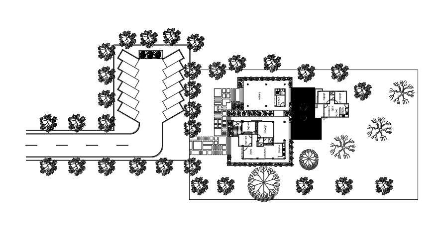 2 Bhk Autocad Plan Layout File Cadbull 1634