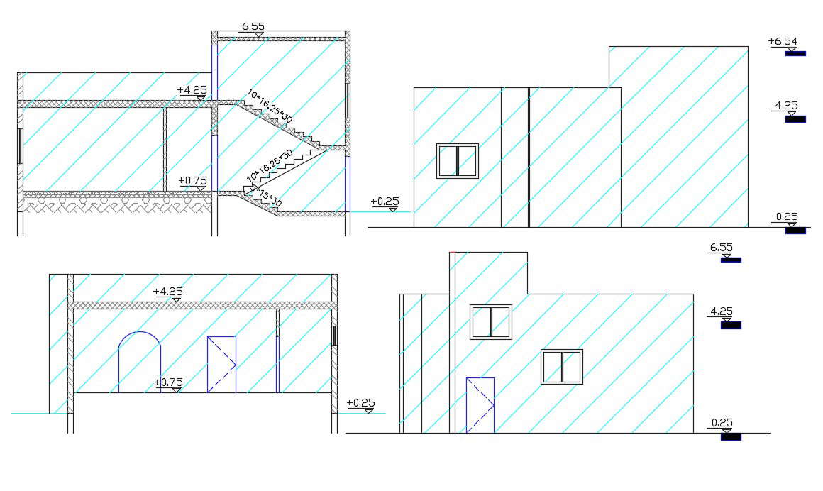 2 BHK House Building Design AutoCAD File - Cadbull