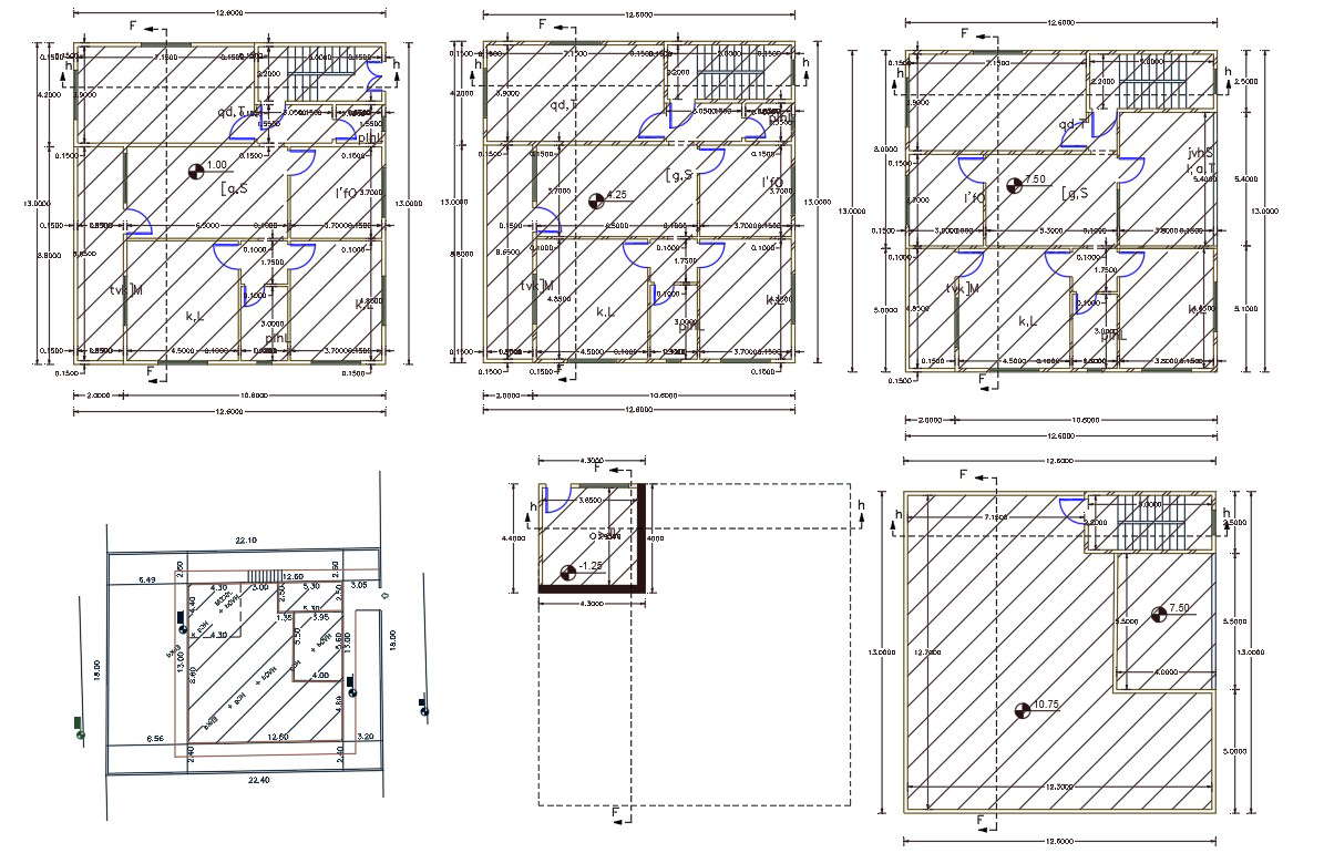 2 BHK House Floor Plan Design DWG File - Cadbull