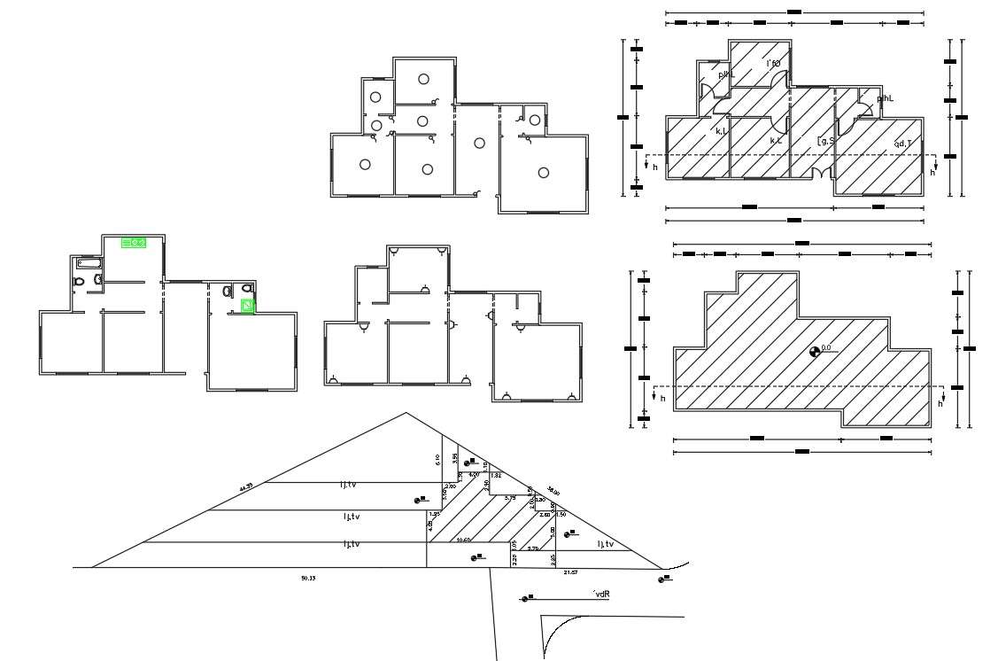 2 BHK House Ground floor Plan AutoCAD File - Cadbull