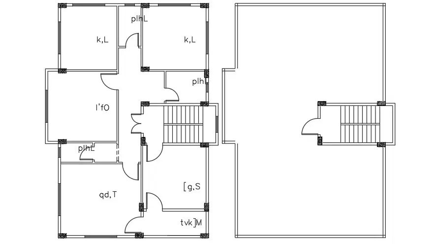 2 Bhk House Plan Autocad File Download Cadbull