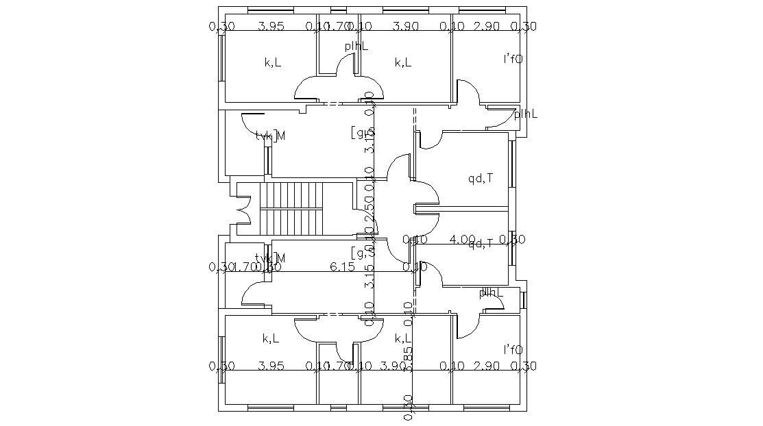 2 BHK Typical Apartment Floor Plan DWG File - Cadbull