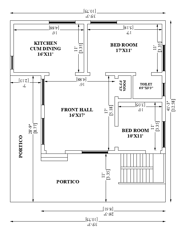 autocad-2-bhk-house-plan-with-dimensions-cadbull-images-and-photos-finder