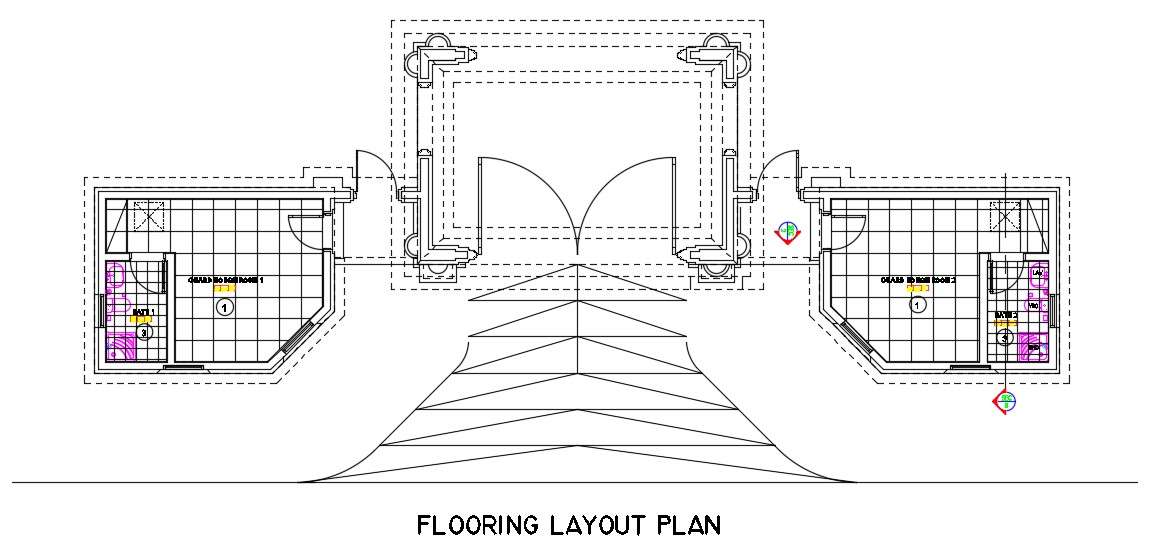 AutoCAD House Floor Plan With Contour Design - Cadbull