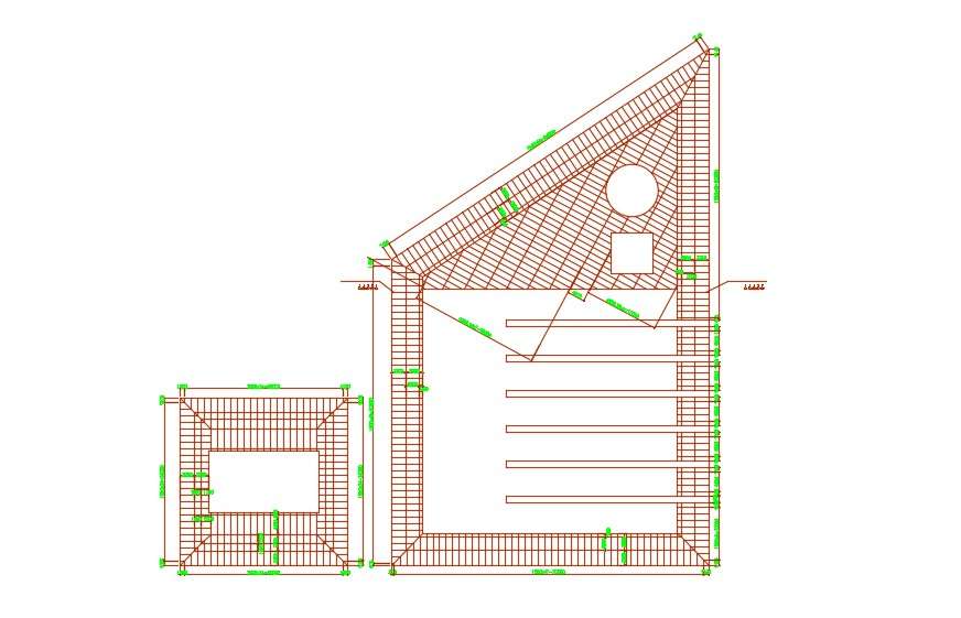 2D Drawing Of Terrace Roof Plans AutoCAD File Free - Cadbull