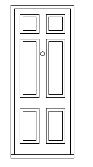 2D block of door elevation design drawing - Cadbull