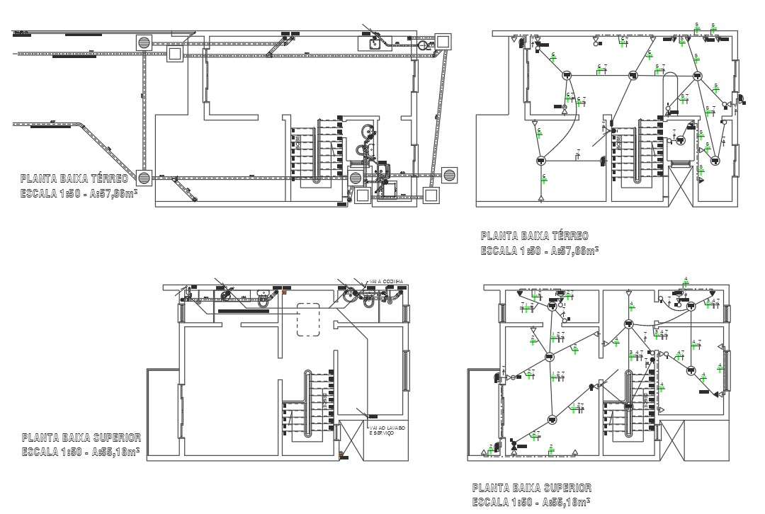  2D  AutoCAD DWG drawing  file gives Electrical layout for 