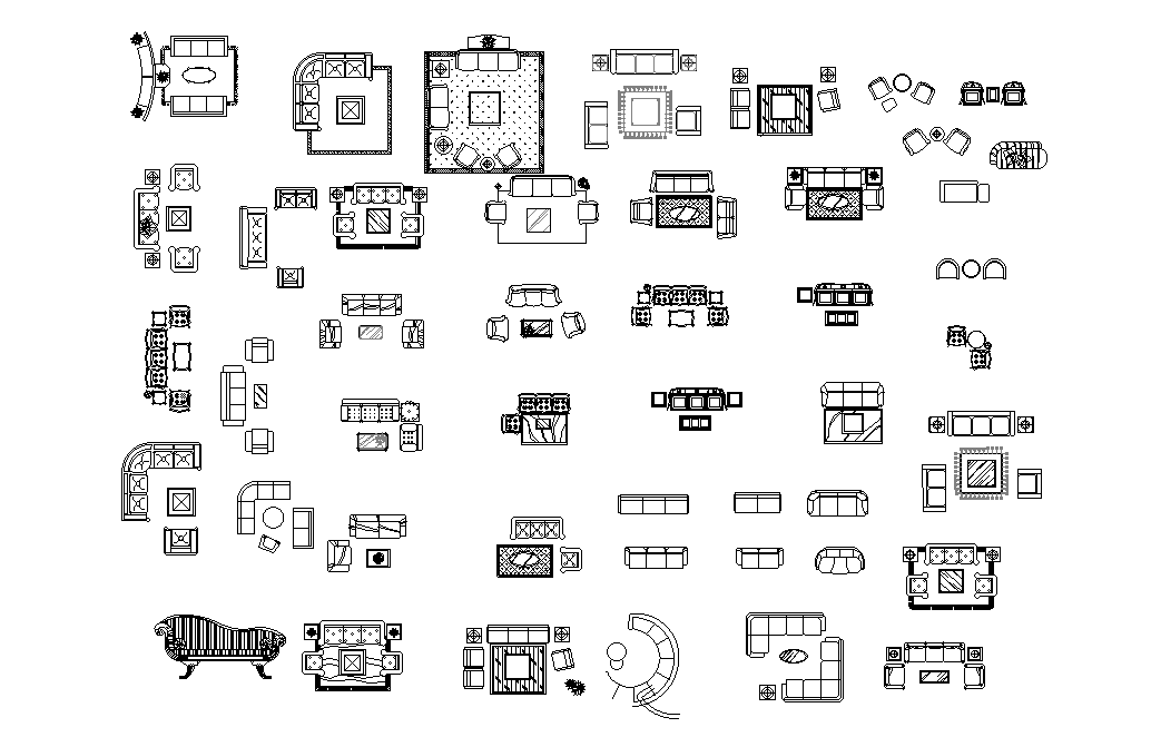 2D Autocad DWG drawing file has the details of furniture’s. Download ...