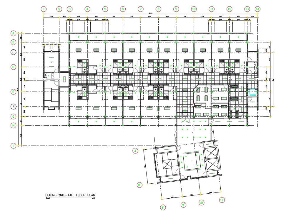 2d Cad Dwg Drawing File Shows The Details Ceiling Plan Of Hospital 