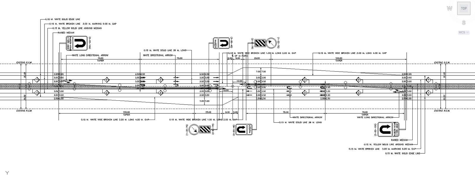 2D CAD Drawing of Road Section Plan Detail In AutoCAD DWG File - Cadbull