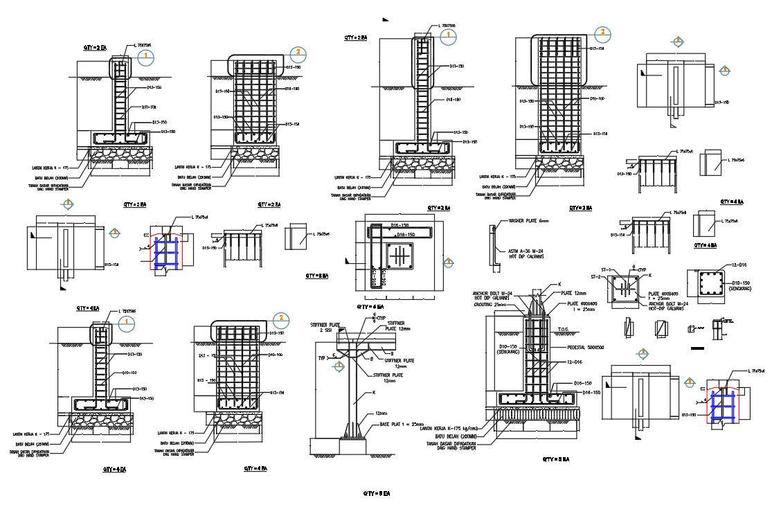 Autocad Drawing File Having The Plan Of Beam Column Reinforcement My Xxx Hot Girl 