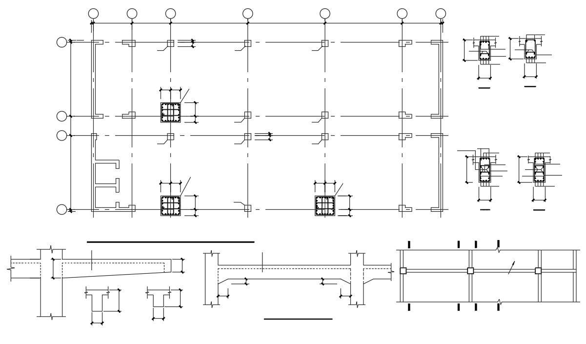 2 D Cad Drawing File Having The Reinforcement Details Of Beam Column Joint Download The Tdwg 3679