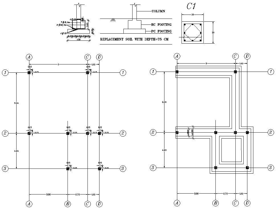 2D DWG Drawing AutoCAD File Shows The Details Of The Reinforcement ...