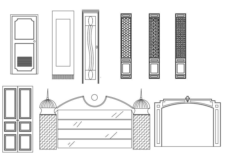 2D DWG Drawing Autocad file Contains the Elevation design of the ...