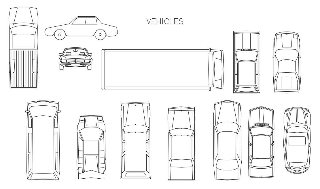 2D car designs are given in this AutoCAD drawing model. Download now