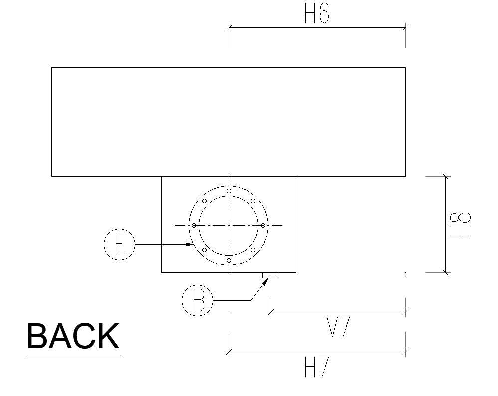 2D design of Back view of water sump in detail AutoCAD drawing, CAD ...