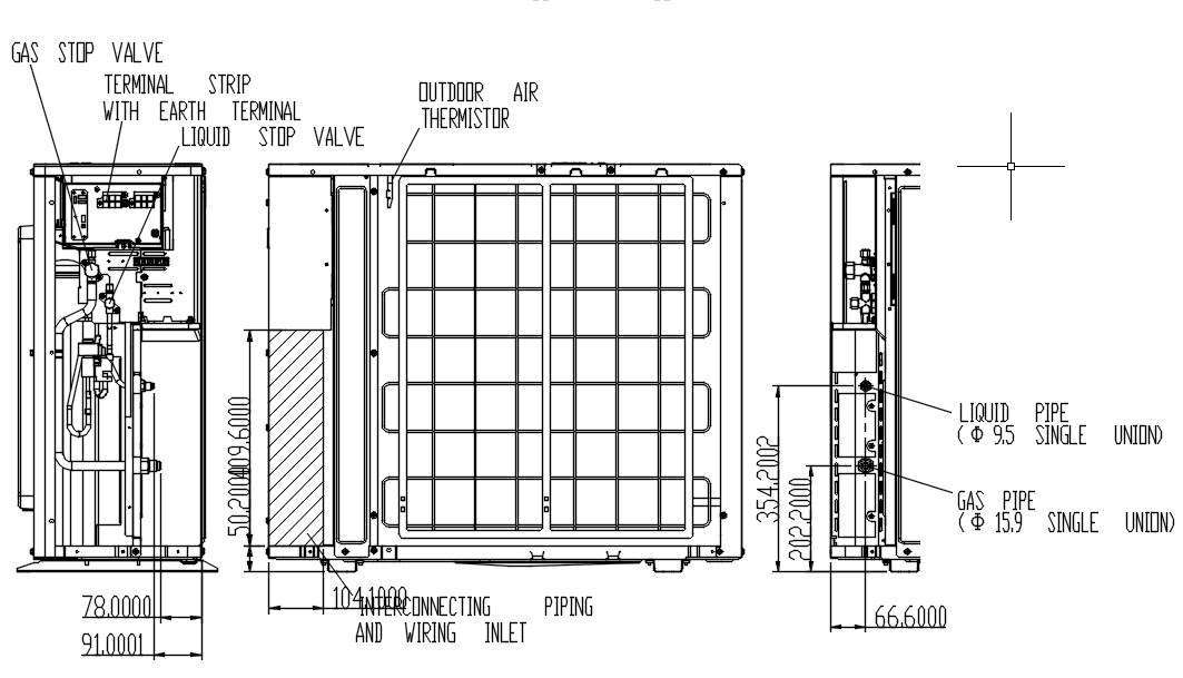 2D design of HVAC system of the air conditioner in AutoCAD drawing, dwg ...