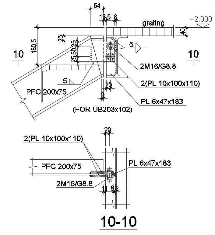 2d Design Of Bolt Steel Plate And Grating Panel In Autocad Drawing Cad File Dwg File Cadbull 