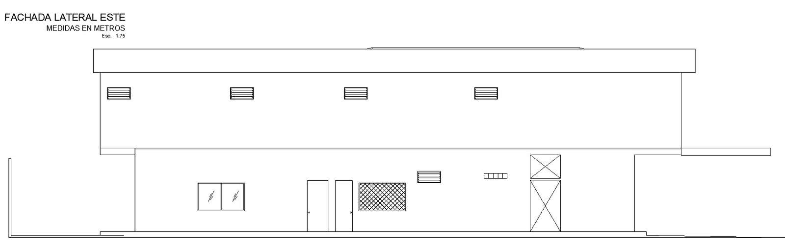 2D design of east side elevation of the house in AutoCAD drawing, CAD ...