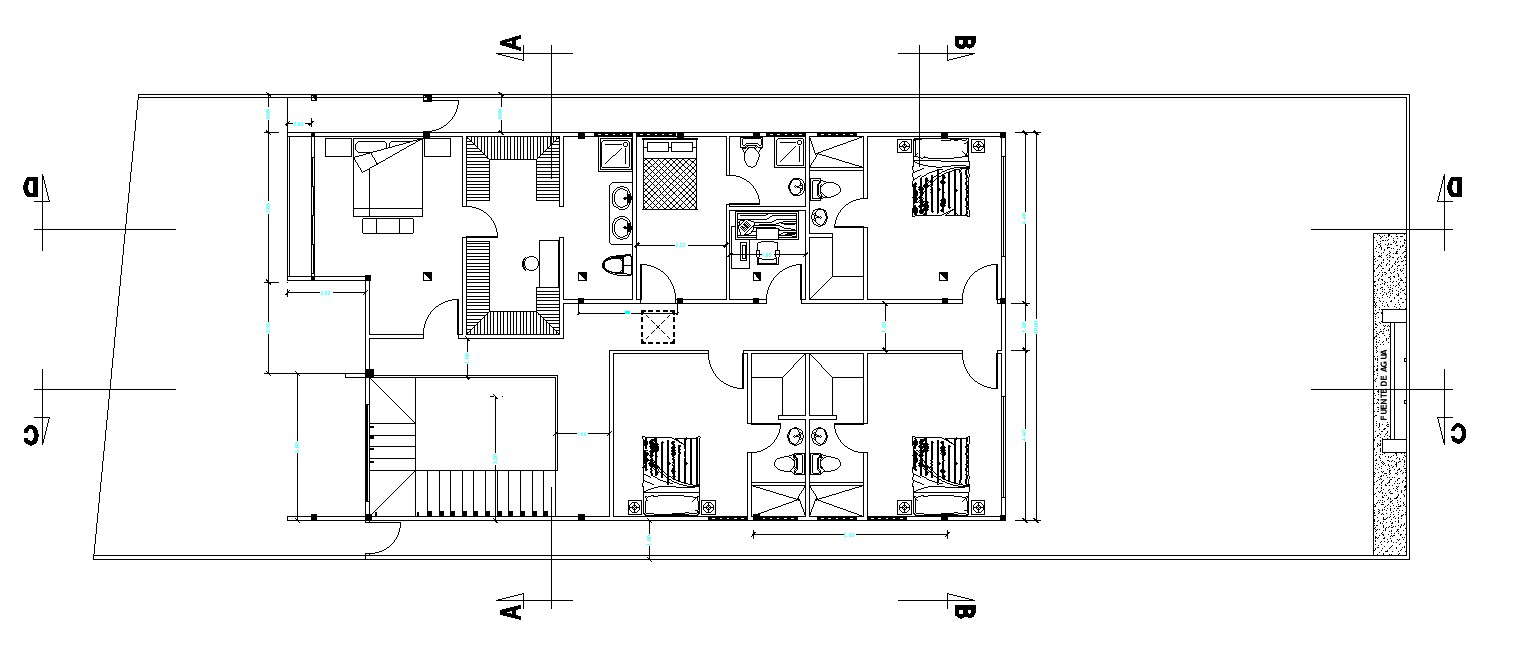 2D design of house plan in detail AutoCAD drawing, CAD file, dwg file ...