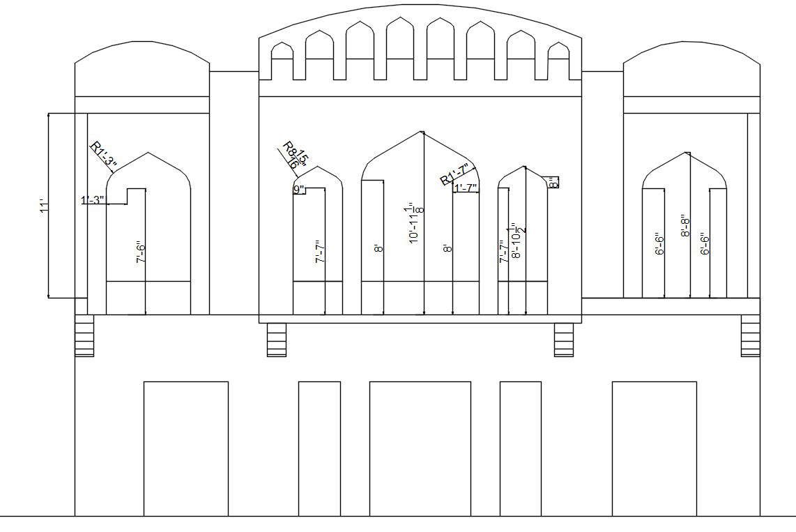 2d-design-of-mosque-elevation-in-autocad-cad-file-dwg-file-cadbull