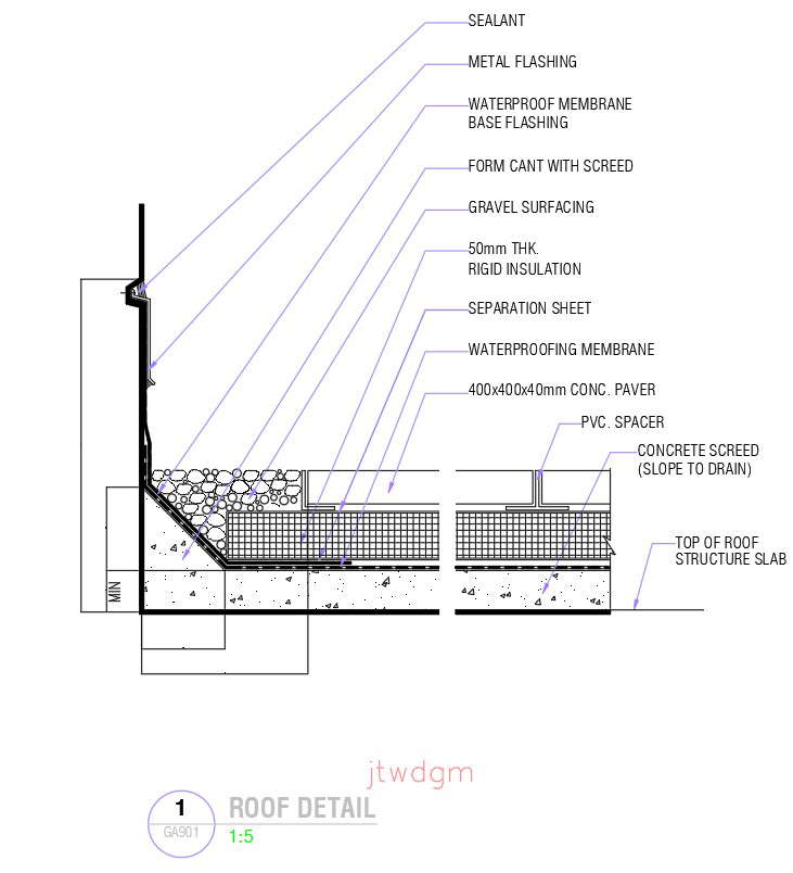 2D design of roof detail in AutoCAD drawing, dwg file, CAD file - Cadbull