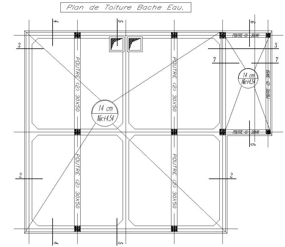 2D design of roof plan in detail AutoCAD drawing, CAD file, dwg file ...