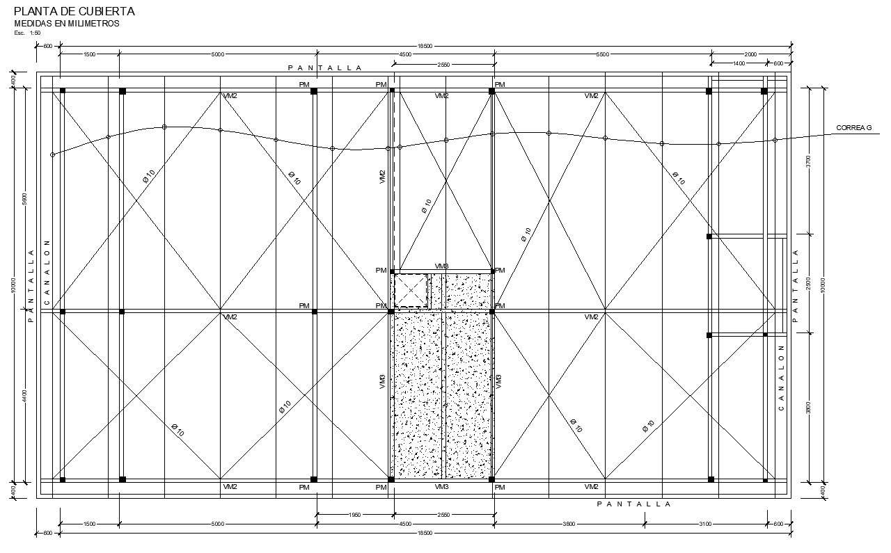 2d Design Of Roof Plan Of Structure In Detail Autocad Drawing Cad File Dwg File Cadbull 