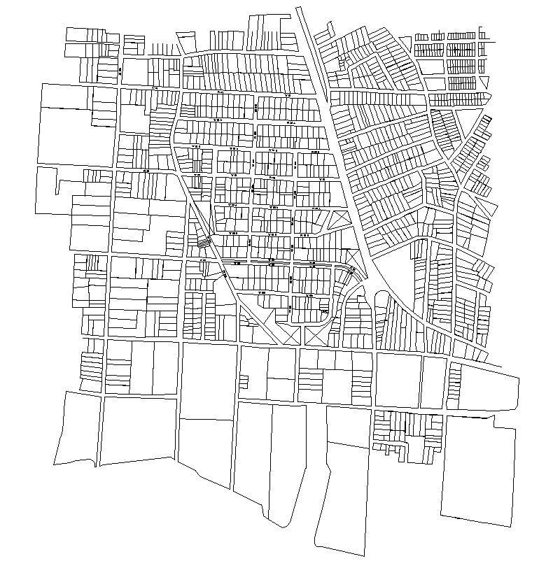 2D design of town planning in detail AutoCAD drawing, CAD file, dwg ...