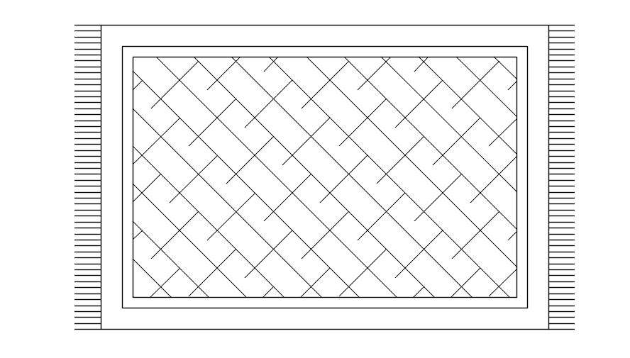 2D drawing of carpet, dwg file, AutoCAD drawing, CAD file Cadbull