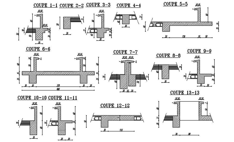 2d-drawing-of-formwork-details-of-coping-structure-in-autocad-design