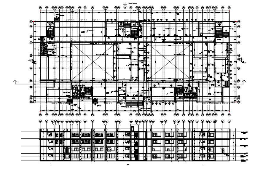 2d Floor Plan And Elevation Of Commercial Building In Autocad Drawing Dwg File Cad File Cadbull