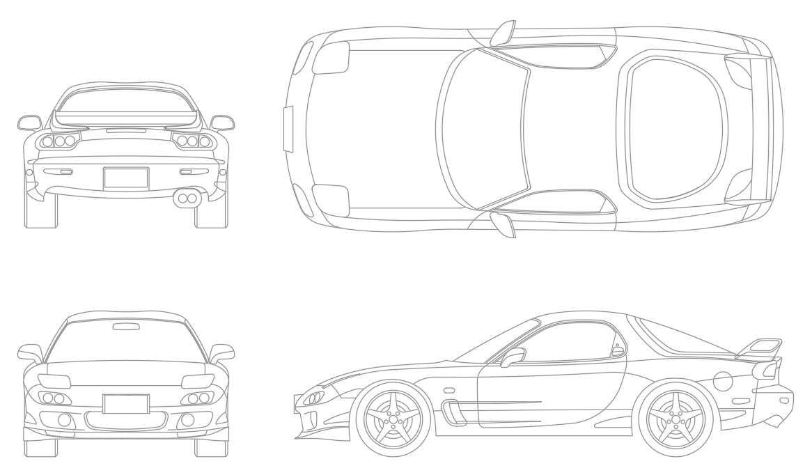 10 Creative Mural Drawings on Nissan Skyline Sports Car