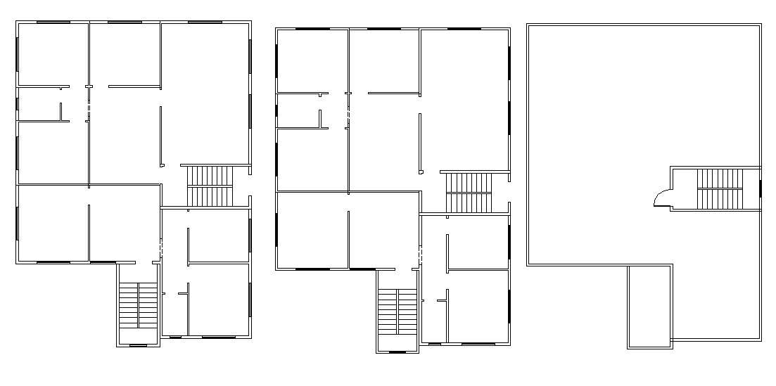 2 Storey Apartment House Plan Free DWG File - Cadbull