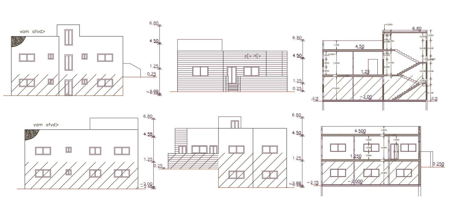 2 Storey Residence House Building Design CAD File - Cadbull