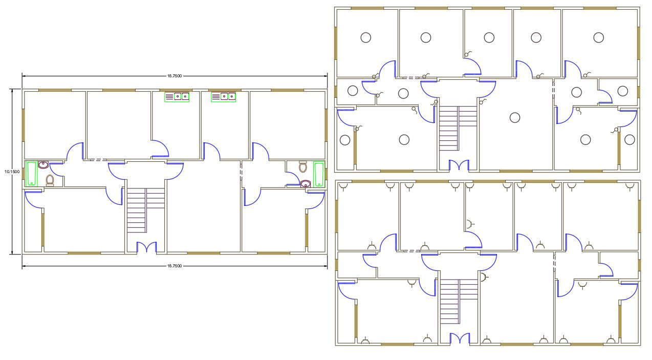 2 Unit Apartment Electrical Layout Plan DWG File Cadbull   2UnitApartmentElectricalLayoutPlanDWGFileTueFeb2020064619 