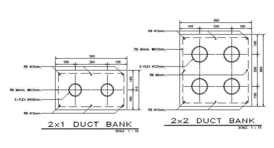 concrete encased duct bank detail