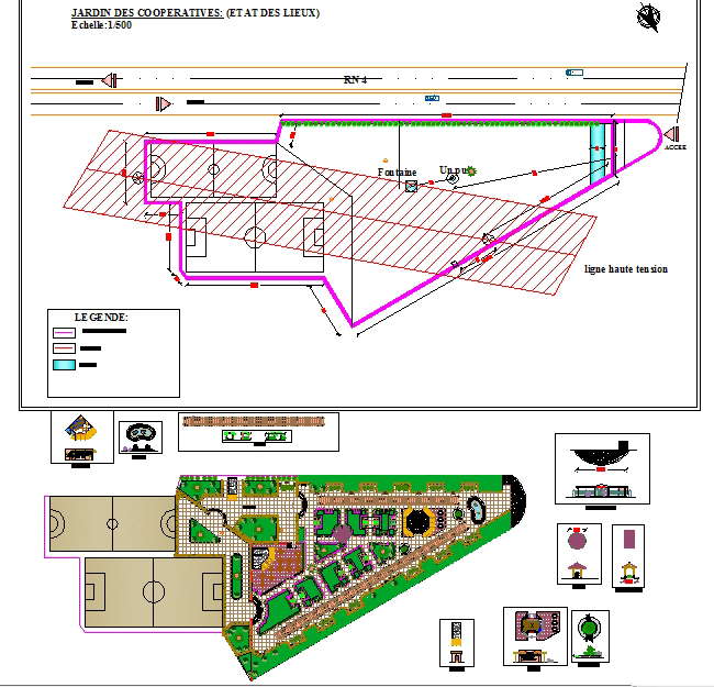 Sport Centre detail plan - Cadbull