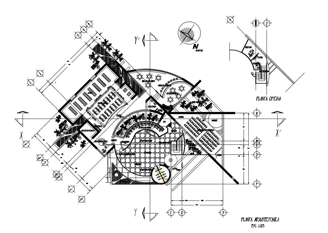 D Cad Layout Plan Of Library Building Dwg File Cadbull