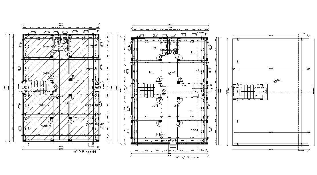 2d Dormitory Building Design Floor Layout Plan - Cadbull