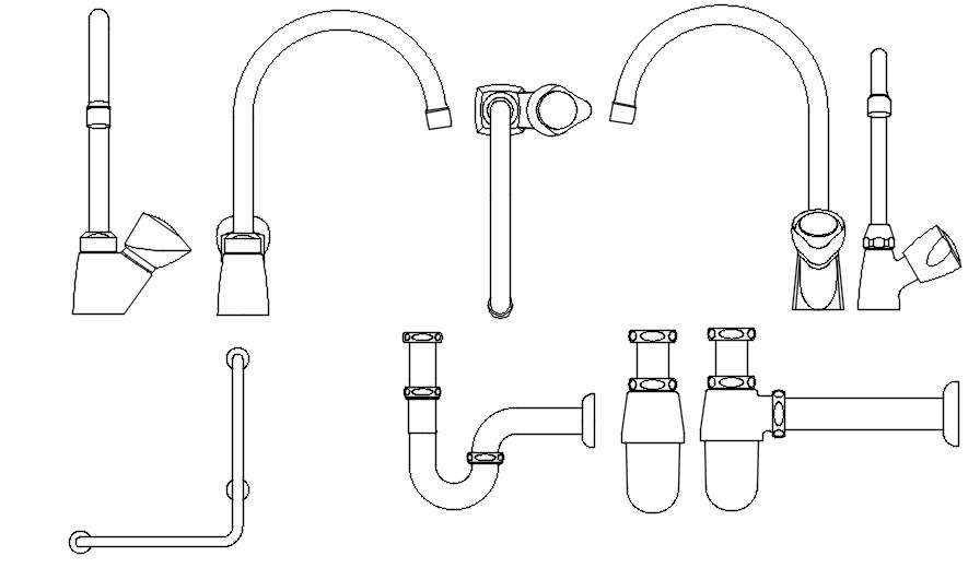 2d Faucets Elevation Cad Blocks In Autocad Dwg File Cadbull 