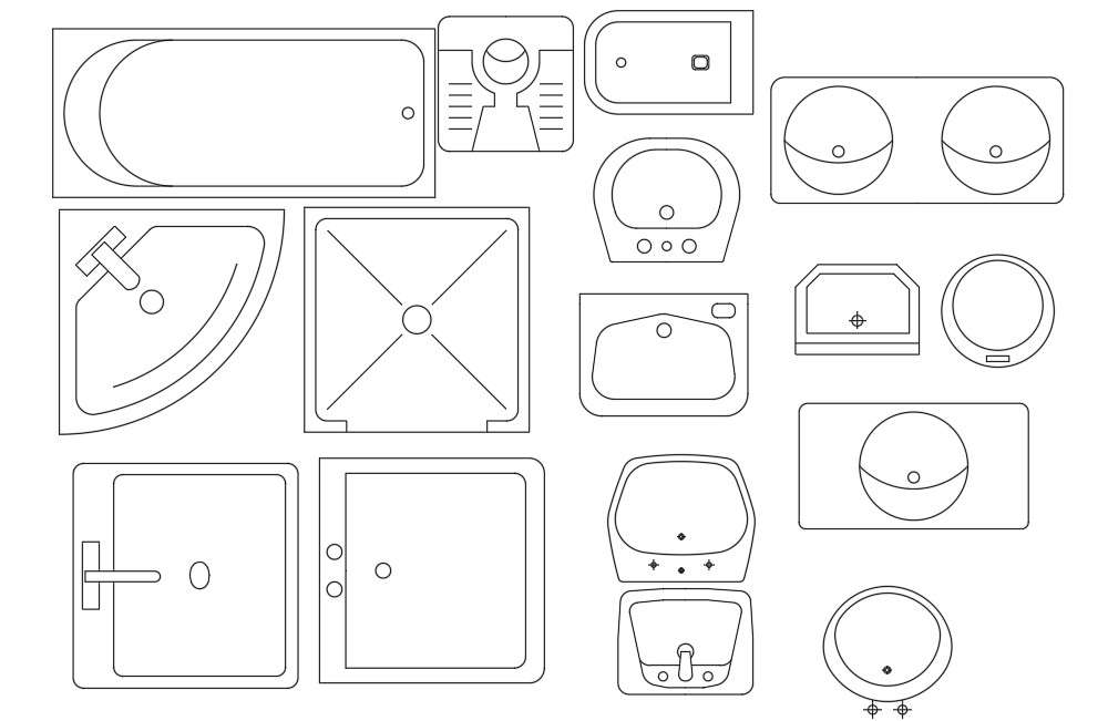 2d Sanitary Ware Free CAD Blocks Drawing DWG File - Cadbull