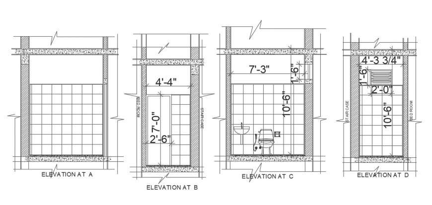 2d Bathroom detail cad file - Cadbull