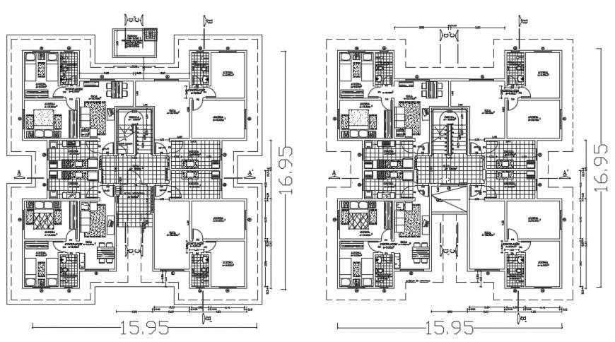 2d cad drawing of flat elevation plan autocad software - Cadbull